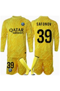 Paris Saint-Germain Matvei Safonov #39 Keeper Babyklær Tredje Fotballdrakt til barn 2024-25 Lange ermer (+ Korte bukser)